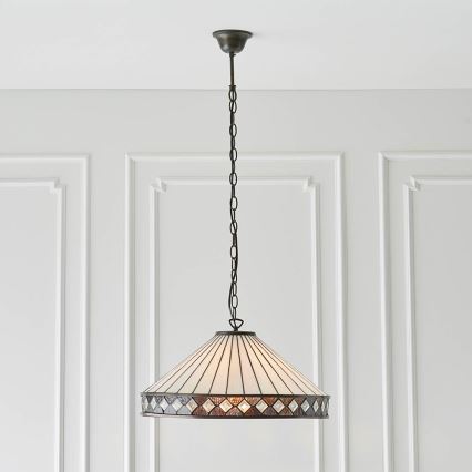 Endon 64147 - Lustr na řetězu FARGO 1xE27/60W/230V pr. 50 cm