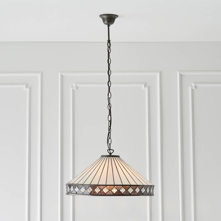 Endon 64147 - Lustr na řetězu FARGO 1xE27/60W/230V pr. 50 cm