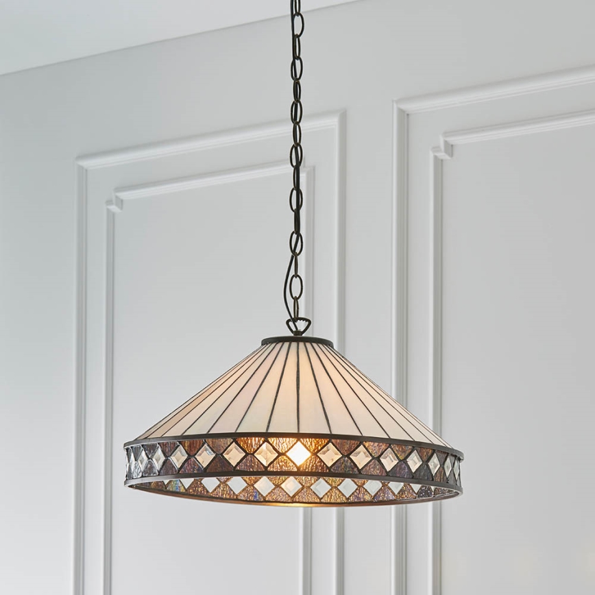 Endon 64147 - Lustr na řetězu FARGO 1xE27/60W/230V pr. 50 cm