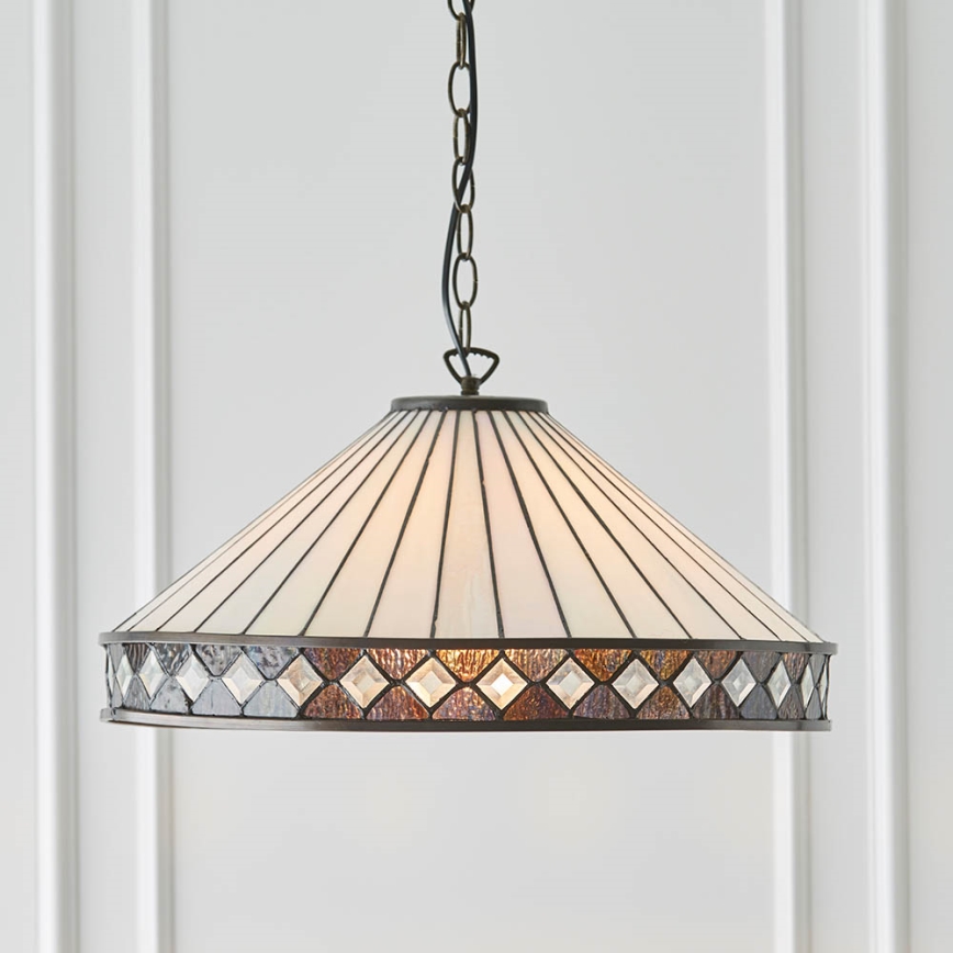 Endon 64147 - Lustr na řetězu FARGO 1xE27/60W/230V pr. 50 cm