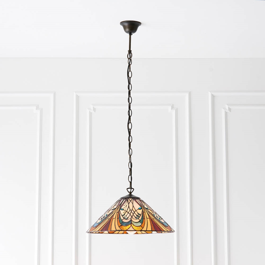 Endon 64162 - Lustr na řetězu HECTOR 1xE27/60W/230V pr. 40 cm
