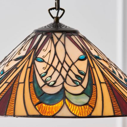 Endon 64162 - Lustr na řetězu HECTOR 1xE27/60W/230V pr. 40 cm