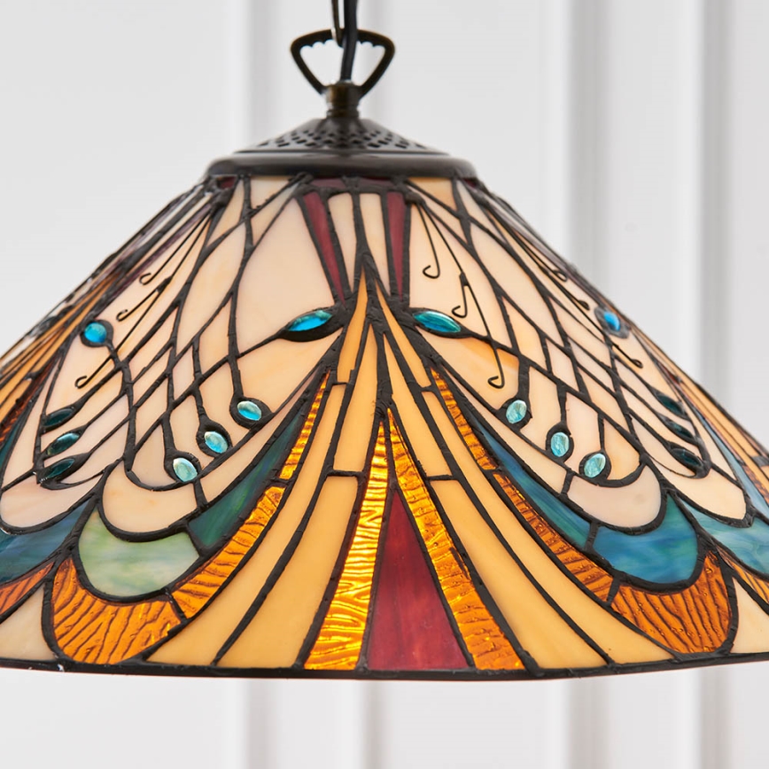 Endon 64162 - Lustr na řetězu HECTOR 1xE27/60W/230V pr. 40 cm