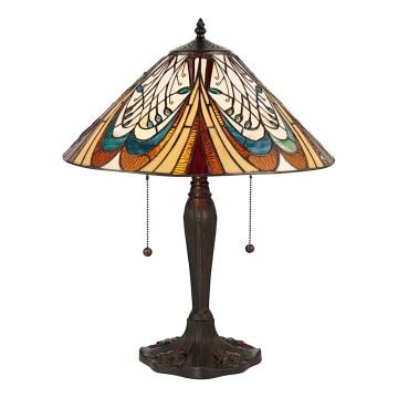 Endon 64163 - Stolní lampa Tiffany HECTOR 2xE27/60W/230V pr. 40 cm