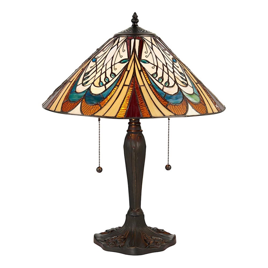 Endon 64163 - Stolní lampa Tiffany HECTOR 2xE27/60W/230V pr. 40 cm