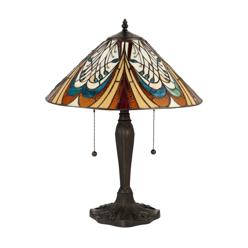 Endon 64163 - Stolní lampa Tiffany HECTOR 2xE27/60W/230V pr. 40 cm