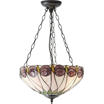 Endon 64175 - Lustr na řetězu HUTCHINSON 3xE27/60W/230V pr. 40 cm
