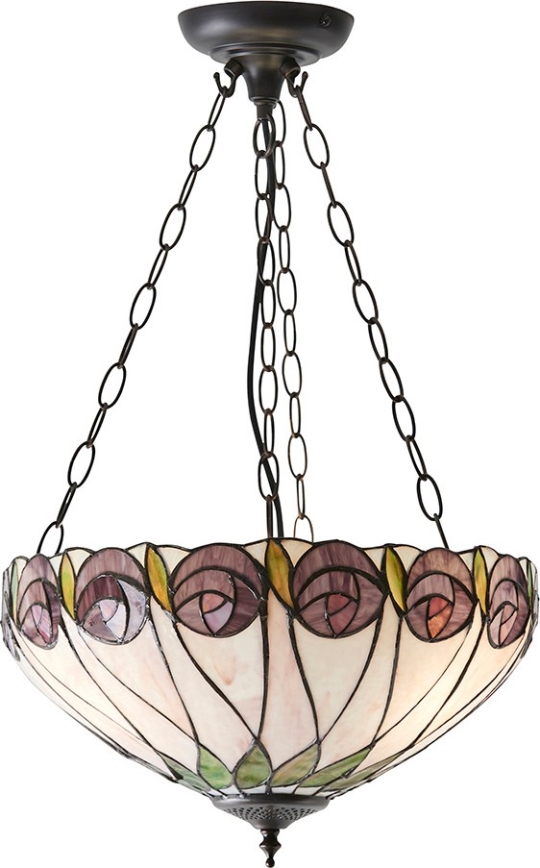 Endon 64175 - Lustr na řetězu HUTCHINSON 3xE27/60W/230V pr. 40 cm