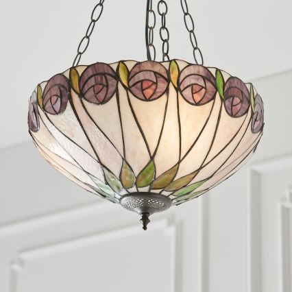 Endon 64175 - Lustr na řetězu HUTCHINSON 3xE27/60W/230V pr. 40 cm