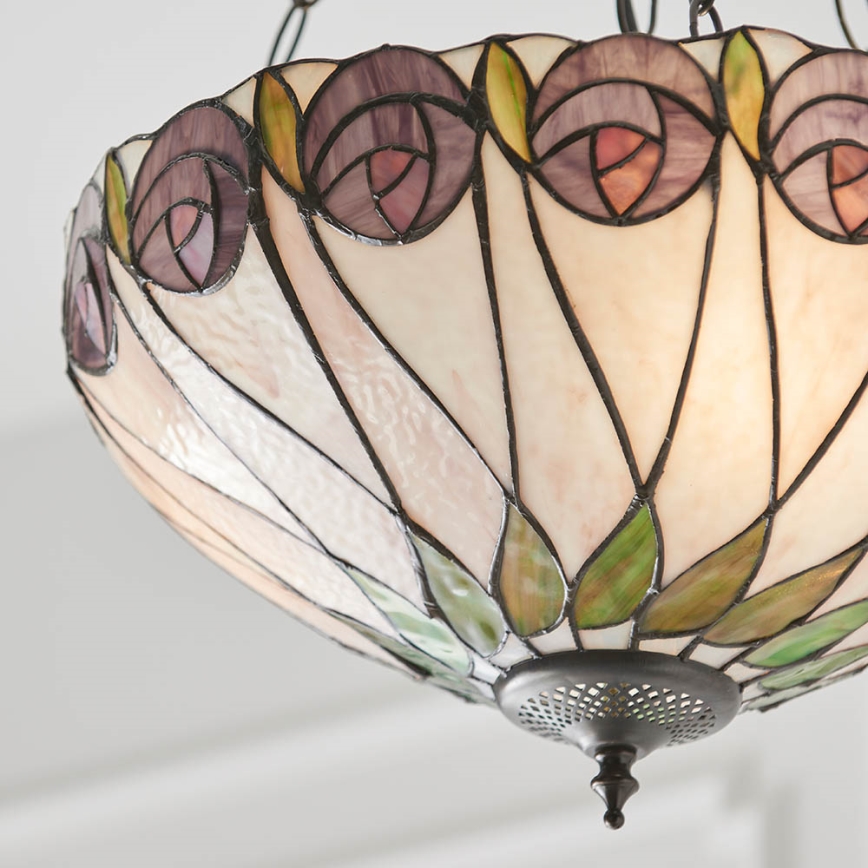 Endon 64175 - Lustr na řetězu HUTCHINSON 3xE27/60W/230V pr. 40 cm