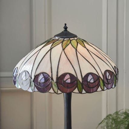 Endon 64177 - Stolní lampa Tiffany HUTCHINSON 1xE27/60W/230V pr. 40 cm