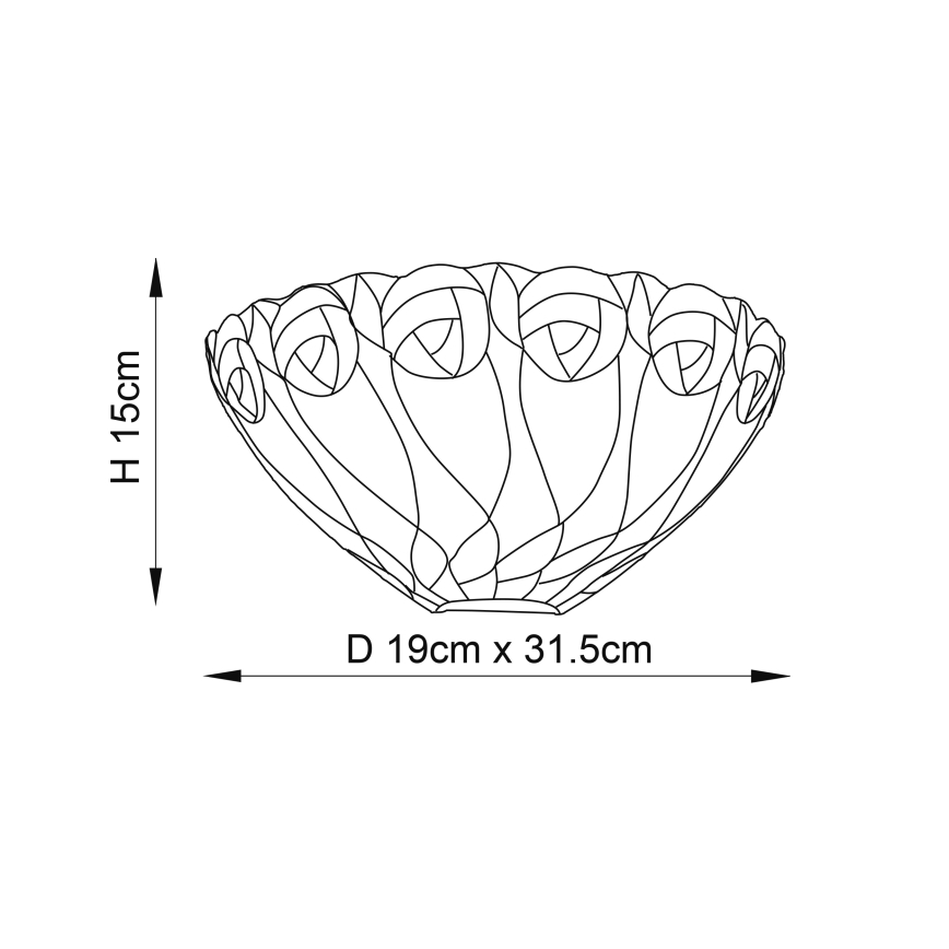 Endon 64178 - Nástěnné svítidlo Tiffany HUTCHINSON 1xE14/40W/230V