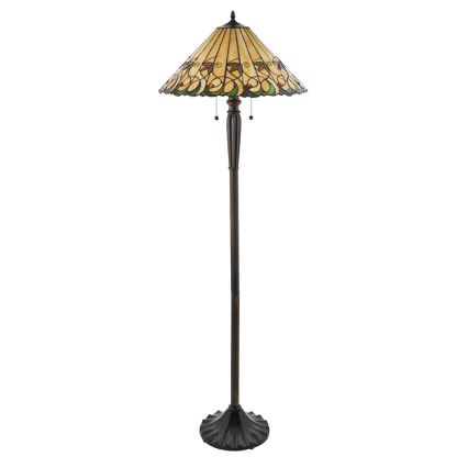 Endon 64192 - Stojací lampa Tiffany JAMELIA 2xE27/60W/230V pr. 50 cm