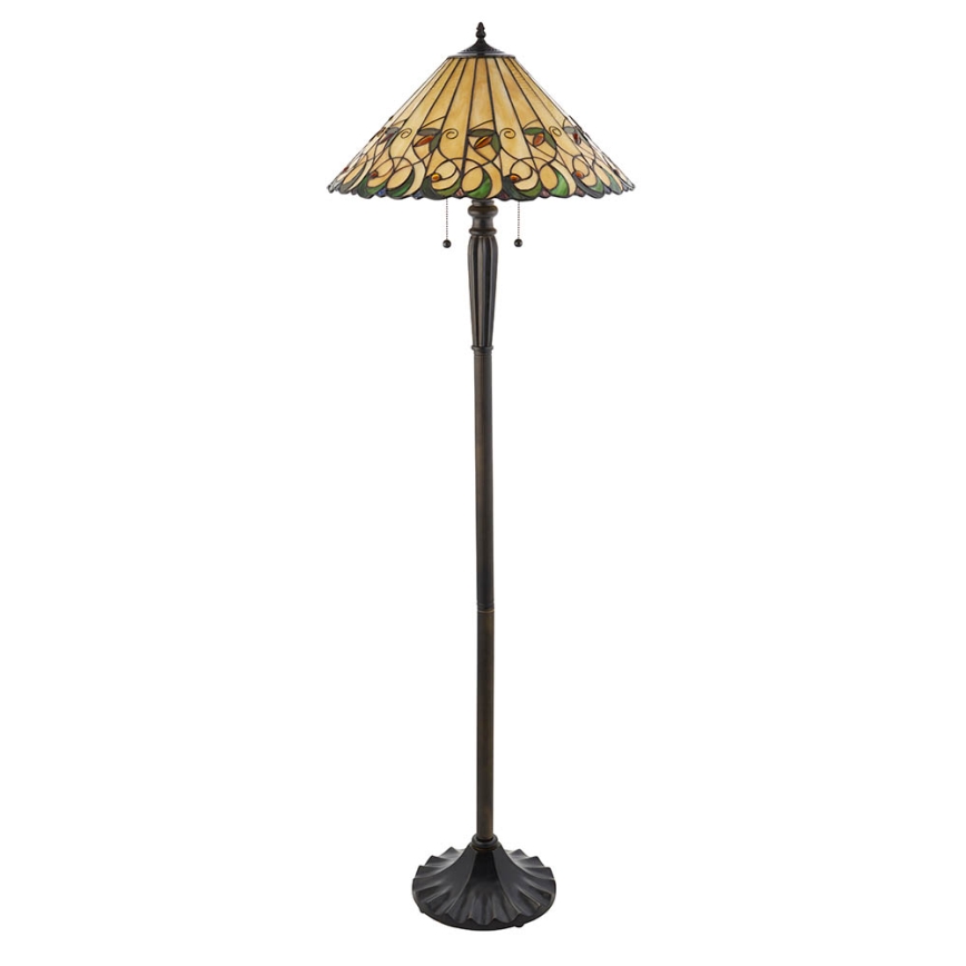 Endon 64192 - Stojací lampa Tiffany JAMELIA 2xE27/60W/230V pr. 50 cm