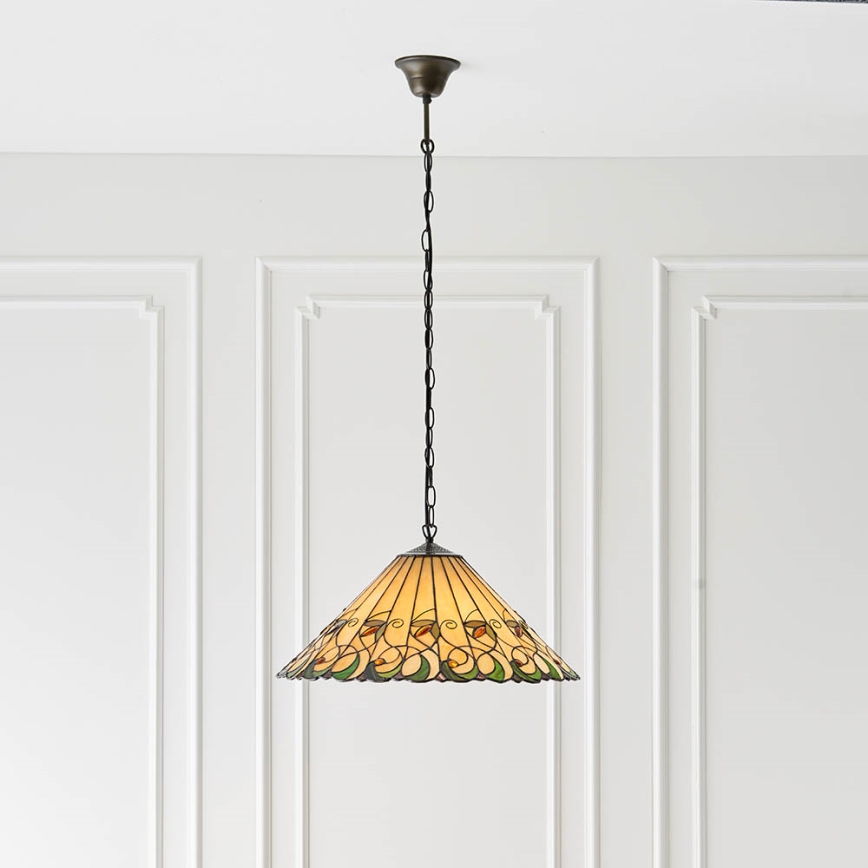 Endon 64194 - Lustr na řetězu JAMELIA 3xE27/60W/230V pr. 50 cm