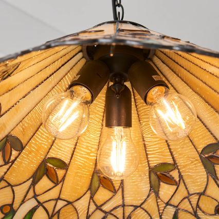 Endon 64194 - Lustr na řetězu JAMELIA 3xE27/60W/230V pr. 50 cm