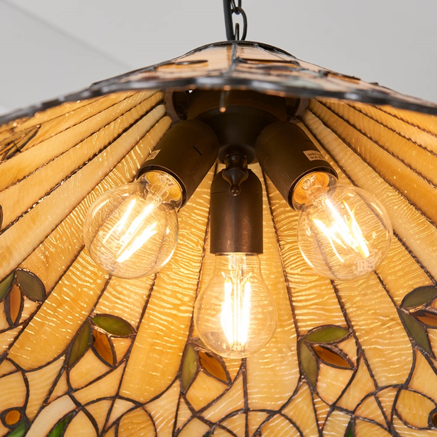 Endon 64194 - Lustr na řetězu JAMELIA 3xE27/60W/230V pr. 50 cm
