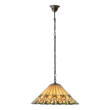 Endon 64194 - Lustr na řetězu Tiffany JAMELIA 3xE27/60W/230V pr. 50 cm