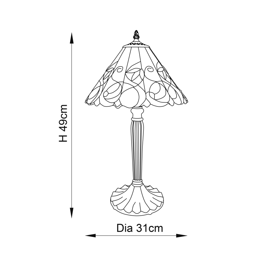 Endon 64195 - Stolní lampa JAMELIA 1xE27/60W/230V pr. 31 cm