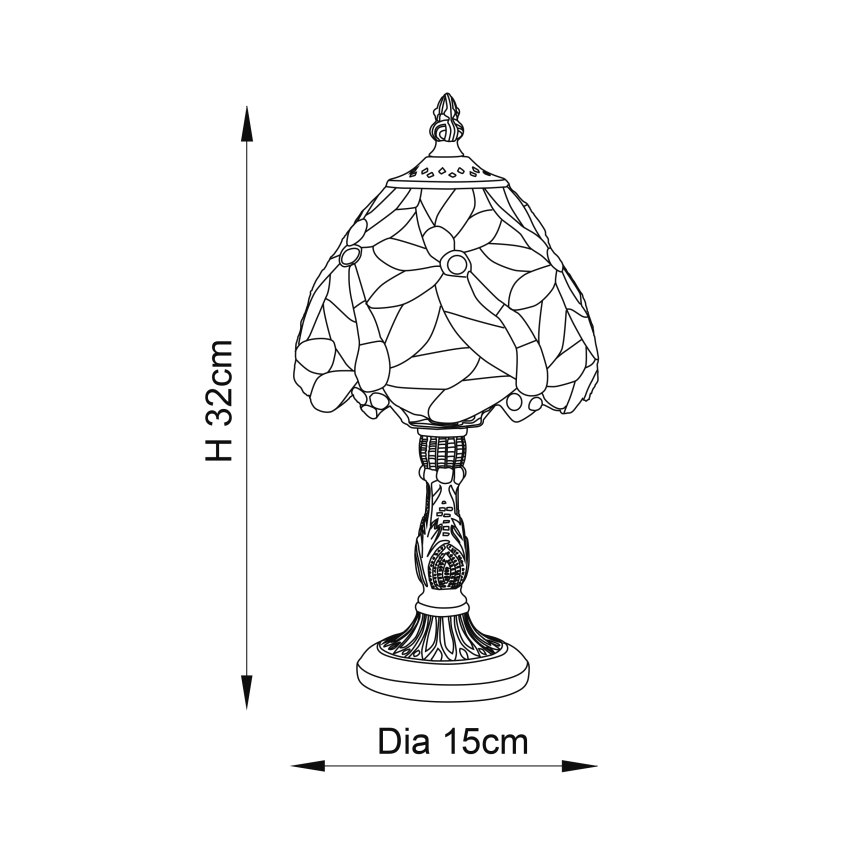 Endon 64246 - Stolní lampa LORETTE 1xE14/40W/230V pr. 15 cm