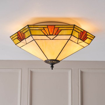 Endon 64284 - Stropní svítidlo Tiffany NEVADA 2xE27/60W/230V pr. 40 cm