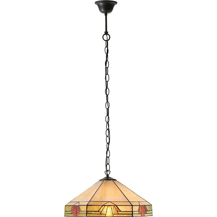 Endon 64285 - Lustr na řetězu NEVADA 1xE27/60W/230V pr. 35 cm