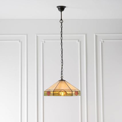 Endon 64285 - Lustr na řetězu NEVADA 1xE27/60W/230V pr. 35 cm