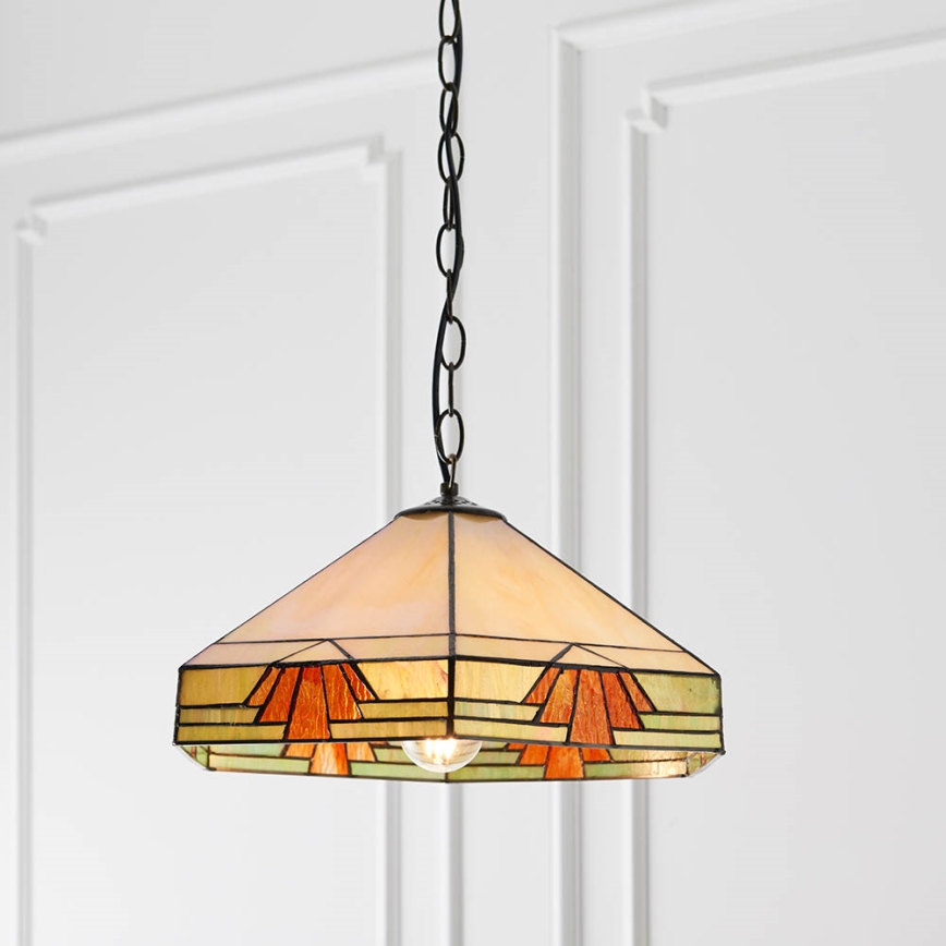 Endon 64285 - Lustr na řetězu NEVADA 1xE27/60W/230V pr. 35 cm