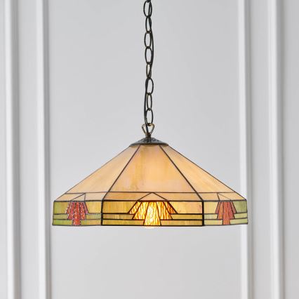 Endon 64285 - Lustr na řetězu NEVADA 1xE27/60W/230V pr. 35 cm