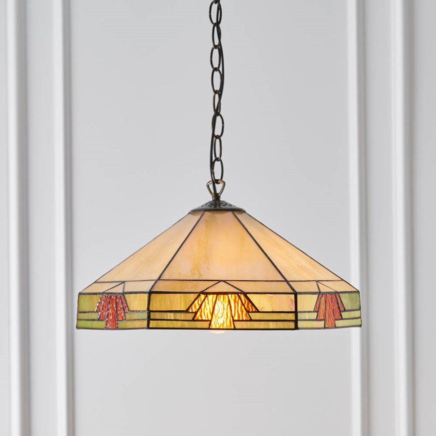 Endon 64285 - Lustr na řetězu NEVADA 1xE27/60W/230V pr. 35 cm