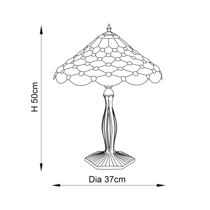 Endon 64301 - Stolní lampa PEARL 1xE27/60W/230V pr. 37 cm