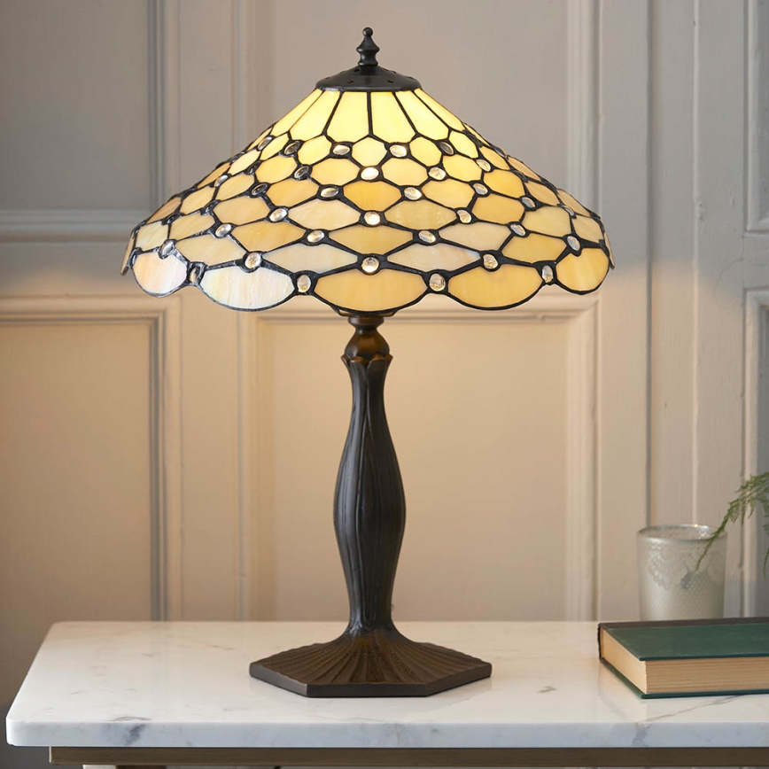 Endon 64301 - Stolní lampa Tiffany PEARL 1xE27/60W/230V pr. 37 cm