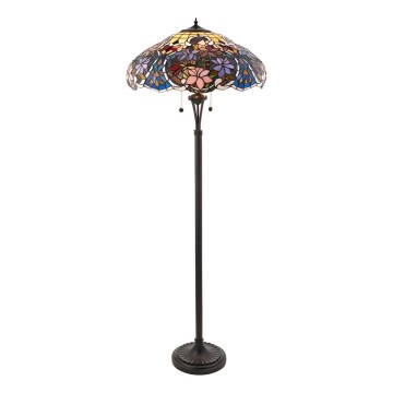 Endon 64323 - Stojací lampa Tiffany SULLIVAN 2xE27/60W/230V pr. 56 cm