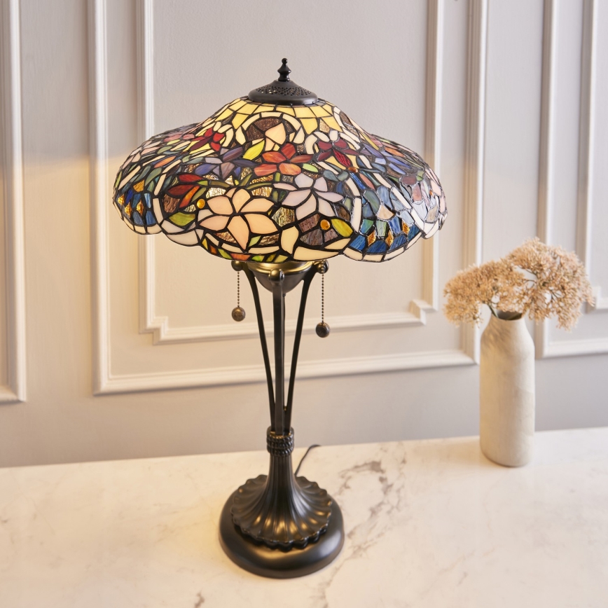 Endon 64326 - Stolní lampa SULLIVAN 2xE27/60W/230V pr. 40 cm
