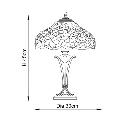 Endon 64327 - Stolní lampa SULLIVAN 2xE14/40W/230V pr. 30 cm