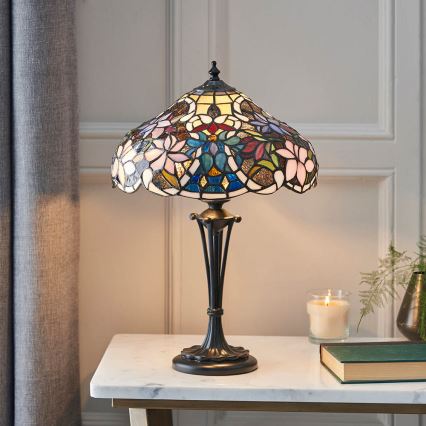 Endon 64327 - Stolní lampa Tiffany SULLIVAN 2xE14/40W/230V pr. 30 cm