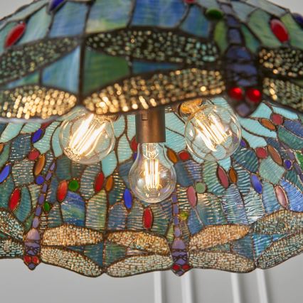 Endon 66148 - Lustr na řetězu DRAGONFLY 3xE27/60W/230V pr. 50 cm