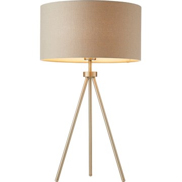 Endon 66986 - Stolní lampa TRI 1xE27/40W/230V mosaz/béžová