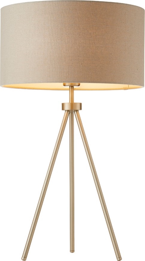 Endon 66986 - Stolní lampa TRI 1xE27/40W/230V mosaz/béžová