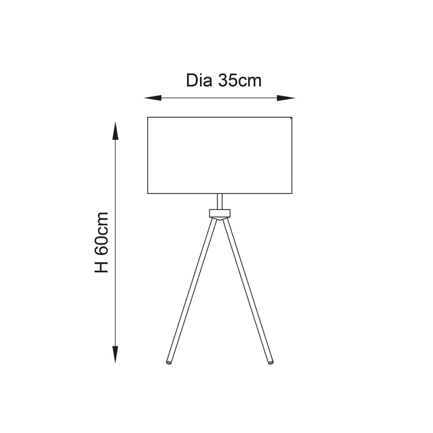 Endon 66986 - Stolní lampa TRI 1xE27/40W/230V mosaz/béžová