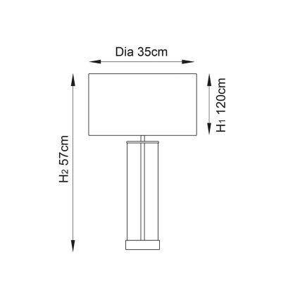 Endon 68802 - Stmívatelná dotyková stolní lampa LESSINA 1xE27/10W/230V zlatá/bílá