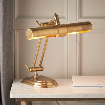 Endon 69834 - Stolní lampa WINCHESTER 2xE14/6W/230V mosaz
