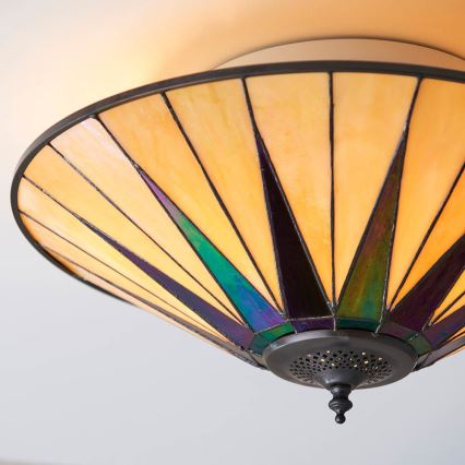 Endon 70240 - Stropní svítidlo Tiffany DARK STAR 2xE27/40W/230V pr. 49 cm
