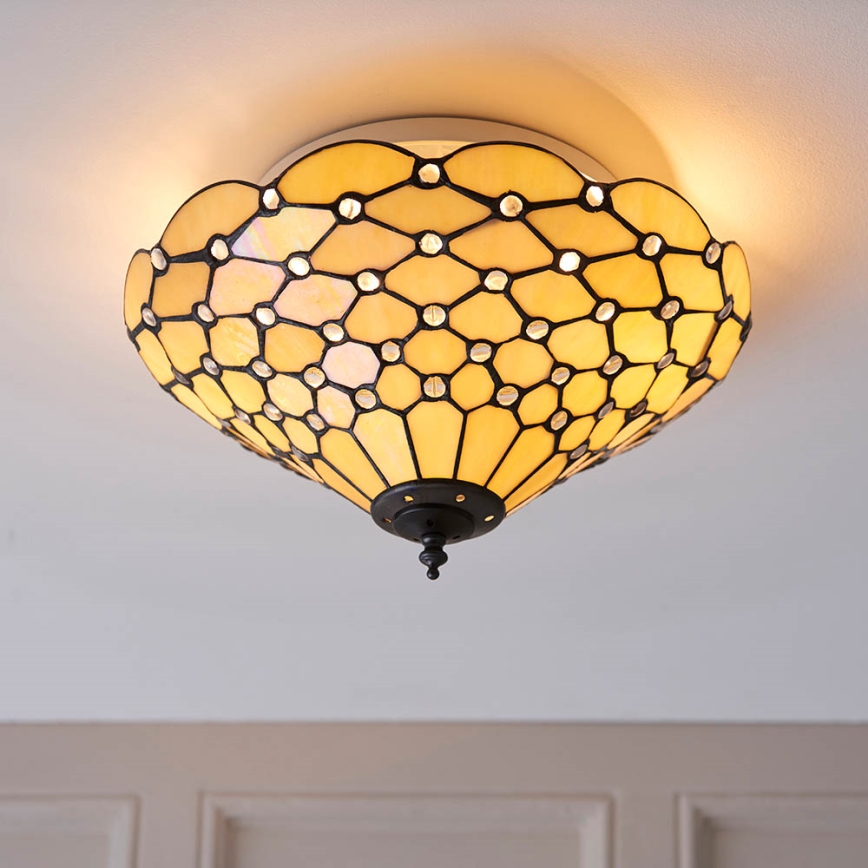 Endon 70242 - Stropní svítidlo PEARL 2xE27/60W/230V pr. 37 cm