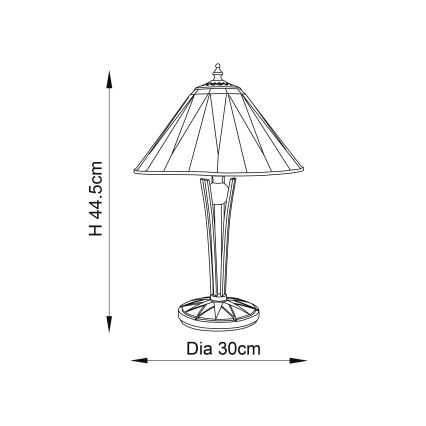 Endon 70367 - Stolní lampa DARK STAR 1xE14/40W/230V pr. 30 cm