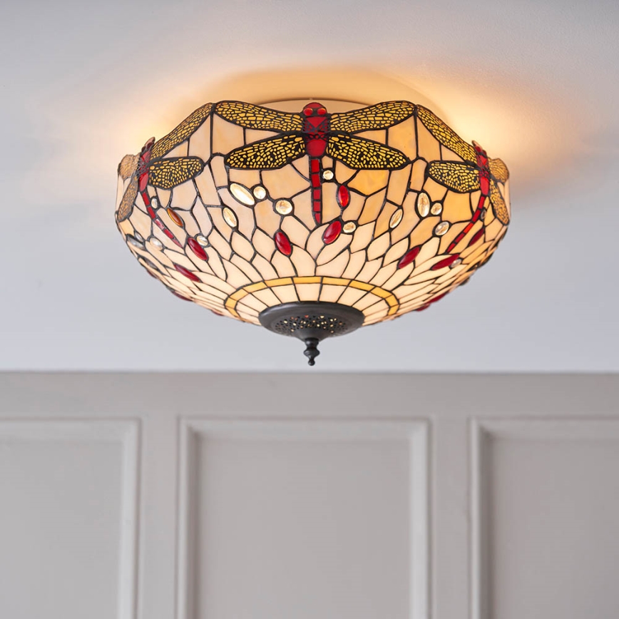 Endon 70723 - Stropní svítidlo DRAGONFLY 2xE27/60W/230V pr. 41 cm
