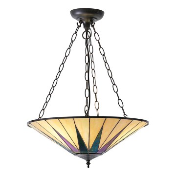 Endon 70754 - Lustr na řetězu DARK STAR 3xE27/60W/230V pr. 49 cm