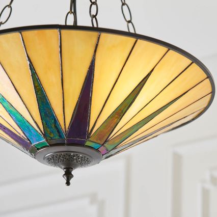 Endon 70754 - Lustr na řetězu DARK STAR 3xE27/60W/230V pr. 49 cm