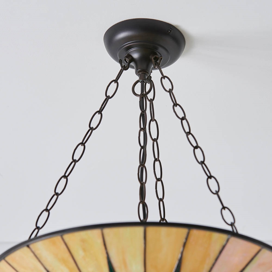 Endon 70754 - Lustr na řetězu DARK STAR 3xE27/60W/230V pr. 49 cm