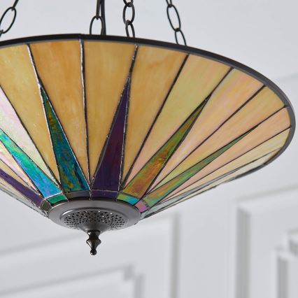 Endon 70754 - Lustr na řetězu DARK STAR 3xE27/60W/230V pr. 49 cm
